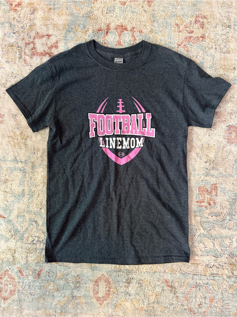 Lineman Probs Heather Charcoal Crew Neck T‑Shirt